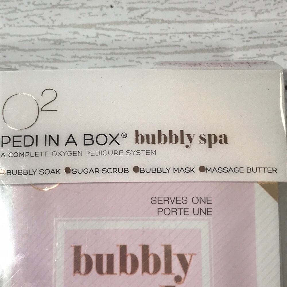Voesh O2 Pedi In A Box Raspberry Sorbet Spa 4 Step Kit New - Picture 5 of 6